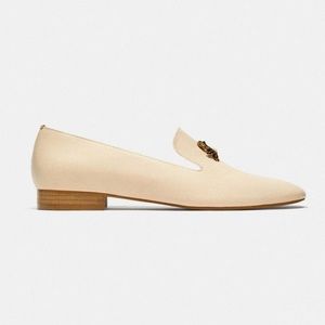 Zara Detailed Leather Loafers